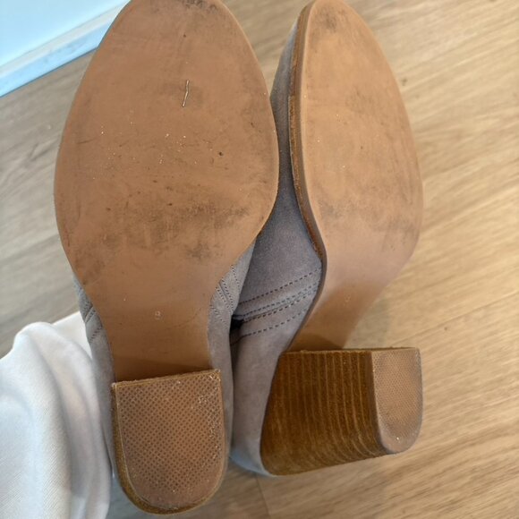 JEFFREY CAMPBELL Grey Suede Leather Ankle Booties Size 8 - Picture 4 of 5